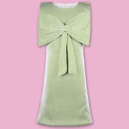 Wish Karo Striped Satin Fit & Flare Dress-picture-54