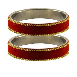 Vidhya Kangan Red Brass Bangles-image-12