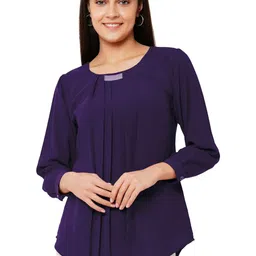 G0-4 IT Women Three-Quarter Sleeves Gathered or Pleated Top-picture-20