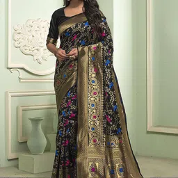 AMRUTKALA SAREES Woven Design Zari Banarasi Saree-image-64