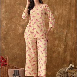Saanvi Collection Paisley Printed Night Suit-image-26
