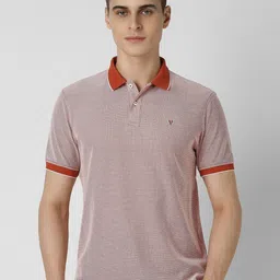 Van Heusen Sport Men Geometric Printed Polo Collar Cotton T-shirt-image-16