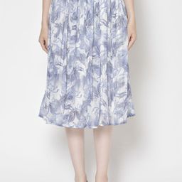 Moda Rapido Printed A-Line Midi Skirt-image-83