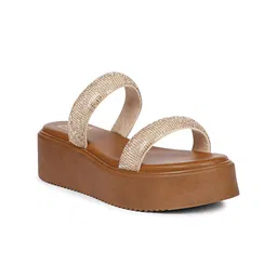 Viviblu Women Embellished Leather Platform Sandals-picture-25