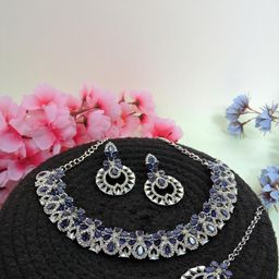 VATSALYA creation Women BlueJewellery Set-image-4