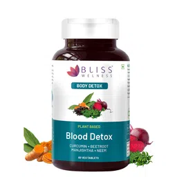 Bliss Welness Plant Based Blood Detox Tablets With Curcumin & Neem - 60 Tablets-0