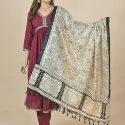 LA FEMINAE Ethnic Motifs Printed Kalamkari Dupatta-picture-16