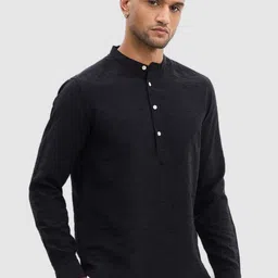 Snitch Men Smart Slim Fit Geometric Printed Band Collar Casual Shirt-image-41