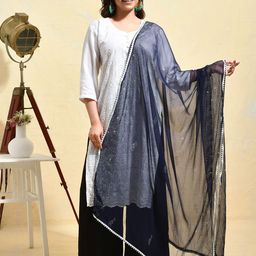 swatika Floral Printed Stone Work Chiffon Dupatta-picture-49