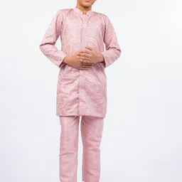 Jilmil Boys Sequinned Embroidered Mandarin Collar Kurta With Pyjamas-36