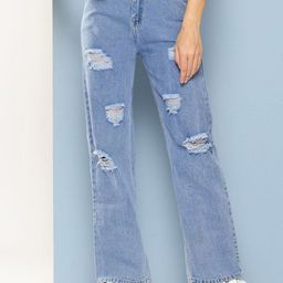 Aarika Girls Comfort Tapered Fit Mid-Rise Highly Distressed Stretchable Jeans-picture-21
