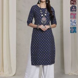 7Threads Women Pack Of 6 Ethnic Motifs Printed Daily Straight Kurtas-image-75