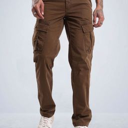 t-base Men Regular Fit Cargos Trousers-image-21