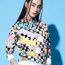 The Dry State Women Multicoloured Printed Hooded Sweatshirt-image-43