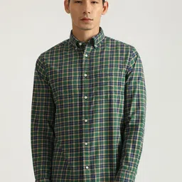 GANT Men Button-Down Collar Tartan Checked Cotton Casual Shirt-picture-49