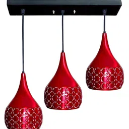 KINIS Maroon & Black Textured Ceiling Lamp-32