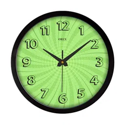 Orex Green & Black Printed Vintage Wall Clock-picture-20