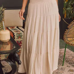 JC Mode Flared Maxi Skirt-image-85