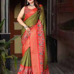 J 6 DESIGNER Floral Zari Silk Blend Saree-36