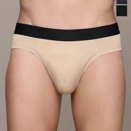 The Roadster Lifestyle Co. Pack Of 3 Mid Rise Basic Briefs -RD-PM-MB-200-BK-NB-SKN-3-picture-38