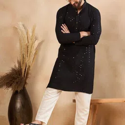SWAGG INDIA Men Geometric Printed Festive Straight Kurta-picture-49