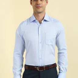 Allen Solly Sport Men Slim Fit Textured Spread Collar Cotton Formal Shirt-picture-45