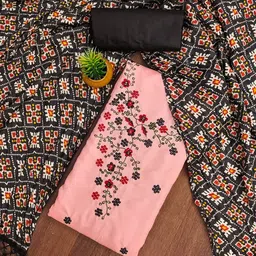Panzora Floral Embroidered Sequinned Unstitched Dress Material-image-81