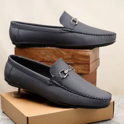 Thivim Men Leather Formal Loafers-image-64