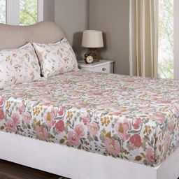 MASPAR Mustard Yellow Printed Pure Cotton 300 TC King Bed Bedsheet Set 2.75 m x 2.75 m-15