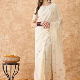 MANVAA Woven Design Zari Saree-image-12