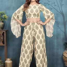 DIVASTRI Printed Tunic With Palazzo Co-Ords-image-74