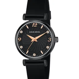 LOUIS DEVIN Women Brass Dial & Straps Analogue Watch LD-LR187-BLK-image-59
