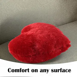 Kuber Industries 4Pcs Red Pre-Filled Plushie Cushions image 5