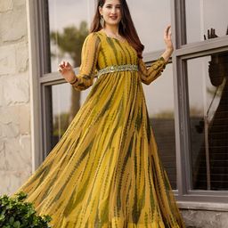 Raiyani Fashion Print Crepe Fit & Flare Maxi Dress-image-74