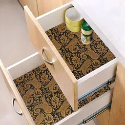 Kuber Industries Gold-Toned 2 Pieces Water Resistant Shelf Liner Organisers-23