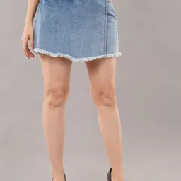 Mast & Harbour Women Washed Skorts Mini Skirts-picture-28