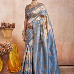 Visit Wear Woven Design Zari Pure Silk Banarasi Saree-image-66
