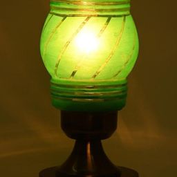 SOMIL Green Glass Cylindrical Shaped Table Lamp-image-88