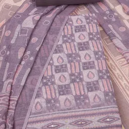 Soch Geometric Printed Linen Unstitched Dress Material-image-12
