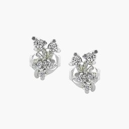 VALANOVA Women 14K White Gold & Lab Grown Diamond Earrings 1.68 gm-image-40