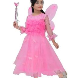 kids fashion hub Georgette Fit & Flare Dress-image-71