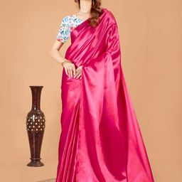 Aruna Sarees Satin Festive Saree With Unstitched Blouse Piece-image-57