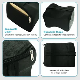 Kuber Industries Black Memory Foam Filled Knock Knee Corrector with Zip image 5
