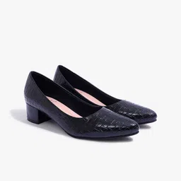 Carlton London Textured Block Heeled Pumps-40