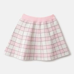 ELLE Girls Checked Mid-Rise A-Line Mini Skirt-image-25