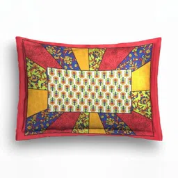 Aura Red & Green Ethnic Motifs 144 TC Queen Bedsheet with 2 Pillow Covers-image-98