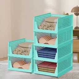 Aura Green 6 Pieces Textured Reusable Desk Organisers-52