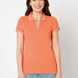 Wear Your Opinion Women Solid Polo Collar Cotton T-shirt-picture-27