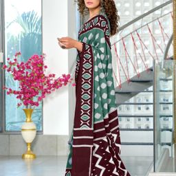 LeeliPeeri Designer Printed Block Print Saree image 4