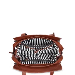 Celtic Textured Leather Structured Tote Bag image 4